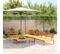 Unité du canapé en palette de jardin Bois d'Acacia Massif Sièges Canapé vidaXL v