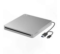 Unité externe de lecture Blu-ray DVD, métal argent, USB3.0/Type-C, lecture 3D et transmission haute vitesse