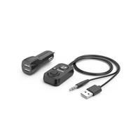 Hama Kit mains libres Bluetooth voiture – entrée auxiliaire, chargeur USB 2 ports, adaptateur 3,5 mm