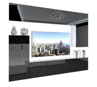 Unité Murale TV - BELINI - NEX 2-0-W-BDW-0-0 - LED Multicolore - Bois - Design Contemporain