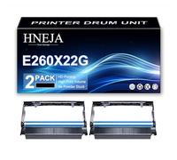 Unité Tambour E260X22G Remplacement pour Lexmark E260 E260D E260DN E360D E360DN E460DN E460DW E462DTN Imprimante | Haut Rendement | 20 000 Pages,Black-2 Pack