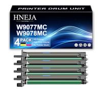 Unité Tambour W9077MC, Unité Imagerie Compatible W9077MC W9078MC pour HP E87750dn E87740dn E87760dn E87770dn E87740Z E87750Z E87760Z E87760Z Imprimante,4 Colors-1 Pack