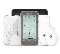 Unité TENS de luxe et accessoires. Stimulateur musculaire EMS pour la thérapie de soulagement de la douleur, la croissance musculaire et le stimulateur électrique. Douleurs au dos et au cou, sciatique