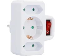 UNITEC 227000 Prise intermédiaire 1 x Schuko et 2 x Euro Blanc