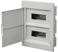 Unitec 40627 Petite armoire de distribution encastrable 2 rangées avec porte et protection IP 30