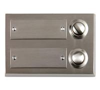 Unitec 41105 Double Bouton de Sonnette en INOX pour Montage Apparent