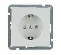 Unitec 43075 Serie 701 Melbourne Prise murale type F avec sécurité enfant Blanc