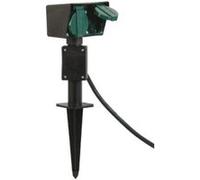 Cloture de jardin GENERIQUE Unitec 44202 Piquet De Jardin Avec Prise Double, Câble 1,5 M