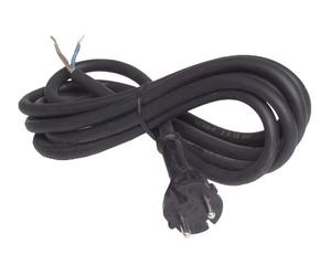 uniTEC 44552 Câble d'alimentation H07RN-F pour perceuse 2 x 1,5 mm² 3 m, Noir