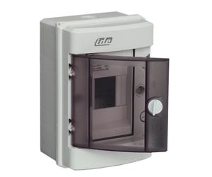 Unitec 47100 Petit répartiteur en saillie 4 modules Protection IP 55 Gris