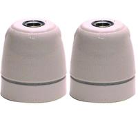 Unitec 49376 E27 Douille en porcelaine (Lot de 2)