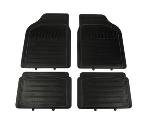 Unitec 74940 Lot de 4 Tapis de Sol en Caoutchouc (Noir/Anthracite)