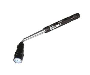 Unitec 77893R Lampe Torche Télescopique à LED avec Aimant, Noir