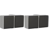 UNITEC Aquarius FR 45245L Prise Double Montage en saillie Gris/Gris foncé (Lot de 2)