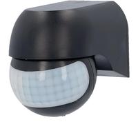 Unitec Détecteur de Mouvement Infrarouge avec capteur 180° pour intérieur et extérieur, IP44, avec tête inclinable, portée de 12 m, Montage en saillie, 5 Modes différents, Noir, 2000 W