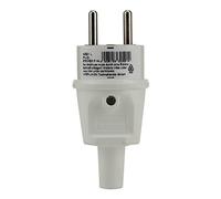 UNITEC Fiche Schuko IP44 avec Protection Anti-Torsion WS, Blanc