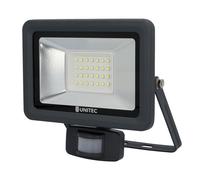 Unitec LED Projecteur Spot Anthracite IP44 21W Blanc Froid 6500K Détecteur