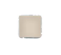 UNITEC Miami Interrupteur croisé, IP20, 10 A, montage encastré, brillant, beige sahara, 1 pièce
