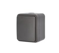 UNITEC Prise 1 prise AP/FR Aqua - Montage en saillie - Compatible avec les pièces humides - IP54 - Pour l'intérieur et l'extérieur - Anthracite - 1 pièce