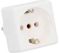 UNITEC Prise de Transition France/Allemagne, Adaptateur de Prise, fiche Schuko, 1 pièce, Blanc