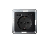Unitec Prise USB type A/C Monaco, 230 V AC, 50 Hz, anthracite, 1 pièce
