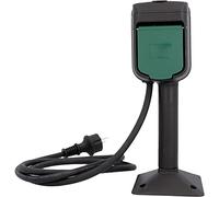 UNITEC Prise Wi-Fi d'extérieur IP44 résistante aux éclaboussures - Compatible avec n'importe quel routeur - Contrôle vocal avec Alexa et Hey Google - 3680 W - 16 A - Piquet inclus