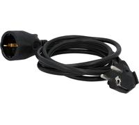 UNITEC Rallonge Schuko H05VV-F3G - 1,5 mm² - IP20-2 m - Noir