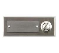 Unitec Bouton de sonnette double 41105 – INOX – Montage apparent