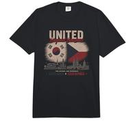 United Beyond Borders Corée du Sud République tchèque Deux Nations Comfort Colors Adult Heavyweight T-Shirt