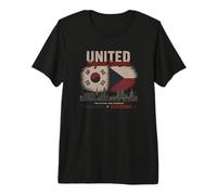 United Beyond Borders Corée du Sud République tchèque Deux Nations T-Shirt Haut de Gamme