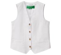 United Colors of Benetton 2aghdj00g Gilet pour Homme, Blanc, 38 Femmes
