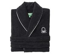 United Colors of Benetton BE177 Peignoir L/XL 360 g/m² 100% Coton Noir et Blanc, Hommes