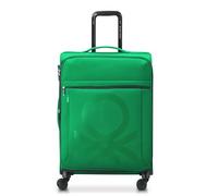 United Colors of Benetton Color Block Soft Side Valise Extensible avec roulettes pivotantes, Vert, Carry-on 19 inch, Bagage Extensible avec roulettes pivotantes