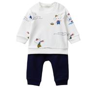 United Colors of Benetton Comp(Maille + Pant) 35jlak00t Pantalon, Blanc, 56 cm Mixte bébé