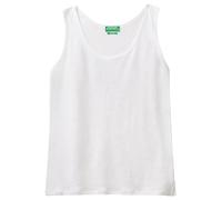 United Colors of Benetton Débardeur 3 kgqe8398 Tricot, Blanc Optique 101, Small Femme
