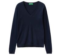United Colors of Benetton Maglia SCOLLO V M/L 1091D4625 Sweater, Blu Scuro 016, M Femme