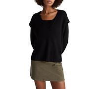 United Colors of Benetton Maglia Scollo V S/M 126wd4033 Gilet pour Homme, Noir, M Femme