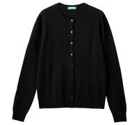 United Colors of Benetton Maille coréenne M/L 1002d5485 Cardigan, Noir 100, L Femme