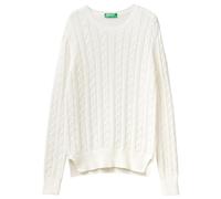 United Colors of Benetton Maille G/C M/L 1594e101o Sweater, Blanc Lait 074, M Femme