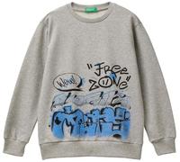 United Colors of Benetton Maillot G/C M/L 3fwyc10k6 Sweatshirt à Capuche, Gris, 170 cm Enfants et Adolescents