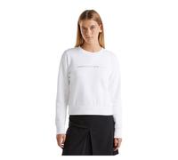 United Colors of Benetton Maillot G/C M/L 3j68d107z Sweatshirt à Capuche, Blanc, XS Femme