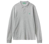 United Colors of Benetton Polo M/L 3089j3204, Gris chiné 501, Large Hommes