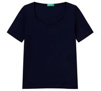United Colors of Benetton T- Shirt 3fjhd401p, Bleu, X-Large Femmes