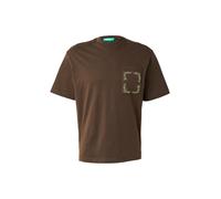 UNITED COLORS OF BENETTON T-Shirt brun foncé / vert clair / rose, Taille S