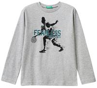 United Colors of Benetton T- Shirt M/L 3096c10k9, Gris, 150 Garçon