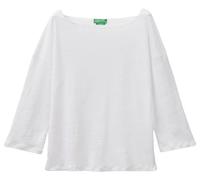 United Colors of Benetton T- Shirt M/L 3kgqe16b0, Blanc Optique 101, Large Femme