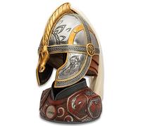 United Cutlery Lord of Rings Helm of Eomer with Display Stand - Accurate Movie Replica, Metal Construction, Leather Neck Guard, Faux Horse Hair Tail