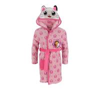 United Essentials Gabby's Dollhouse Peignoir à capuche pour fille Motif chat rose avec empreintes de pattes 3-4 ans, rose, 5-6 ans