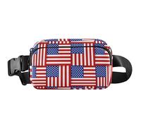 United Flags Sac banane imperméable à motif floral pour femme, 20,3 x 13,5 x 5,8 cm, drôle mignon, drapeaux unis, 20,3 x 13,5 x 5,8 cm, drôle et mignon, Drapeaux unis, 8 x 5.3 x 2.3 inch, Drôle et