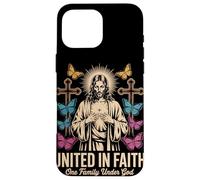 United in Faith Vintage Jésus Christian Streetwear Coque pour iPhone 16 Pro Max